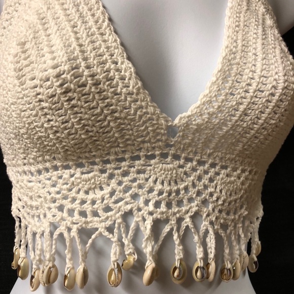 NWT Boohoo Crochet Bikini Shell - Picture 3 of 7